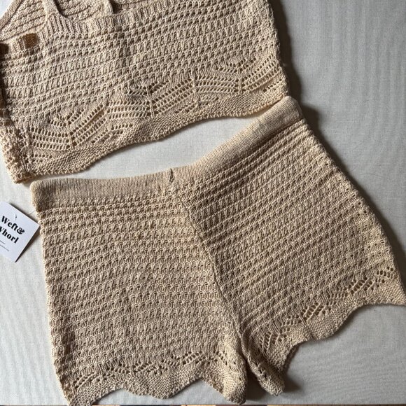 Soft Crochet Top & Shorts Lounge Set - Picture 5 of 6